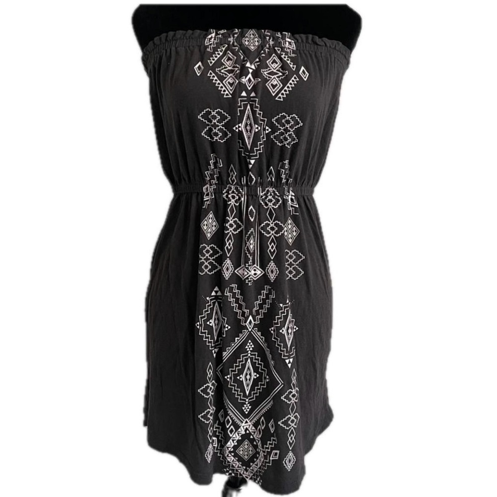 Billabong Black and White Strapless Sundress